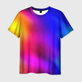 Мужская футболка 3D с принтом Краска в Санкт-Петербурге, 100% полиэфир | прямой крой, круглый вырез горловины, длина до линии бедер | размытый | разноцветный | яркий