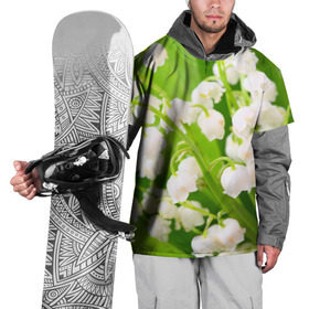 Накидка на куртку 3D с принтом Ландыши в Санкт-Петербурге, 100% полиэстер |  | Тематика изображения на принте: весна | ландыш | цветок