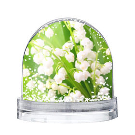 Снежный шар с принтом Ландыши в Санкт-Петербурге, Пластик | Изображение внутри шара печатается на глянцевой фотобумаге с двух сторон | весна | ландыш | цветок