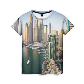 Женская футболка 3D с принтом Dubai в Санкт-Петербурге, 100% полиэфир ( синтетическое хлопкоподобное полотно) | прямой крой, круглый вырез горловины, длина до линии бедер | dubai | абу даби | арабские эмираты | ближний восток | богатство | бурдж халифа | дубай | изобилие | каникулы | мегаполис | нефть | оаэ | отпуск | персидский залив | роскошь | технологии | туризм | шейхи
