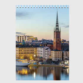 Скетчбук с принтом Швеция в Санкт-Петербурге, 100% бумага
 | 48 листов, плотность листов — 100 г/м2, плотность картонной обложки — 250 г/м2. Листы скреплены сверху удобной пружинной спиралью | europe | stockholm | sweden | европа | ес | каникулы | отпуск | стокгольм | туризм | швеция