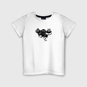 Детская футболка хлопок с принтом Smile emotion в Санкт-Петербурге, 100% хлопок | круглый вырез горловины, полуприлегающий силуэт, длина до линии бедер | Тематика изображения на принте: emotion | smiles | смайлы | эмоции