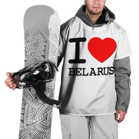 Накидка на куртку 3D с принтом Люблю Беларусь 3 в Санкт-Петербурге, 100% полиэстер |  | Тематика изображения на принте: belarus | love | беларусь | люблю