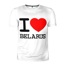 Мужская футболка 3D спортивная с принтом Люблю Беларусь 3 в Санкт-Петербурге, 100% полиэстер с улучшенными характеристиками | приталенный силуэт, круглая горловина, широкие плечи, сужается к линии бедра | Тематика изображения на принте: belarus | love | беларусь | люблю