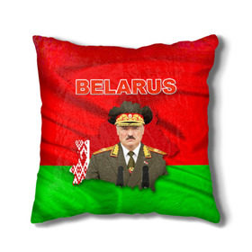 Подушка 3D с принтом Belarus 17 в Санкт-Петербурге, наволочка – 100% полиэстер, наполнитель – холлофайбер (легкий наполнитель, не вызывает аллергию). | состоит из подушки и наволочки. Наволочка на молнии, легко снимается для стирки | belarus | беларусь | лукашенко | президент