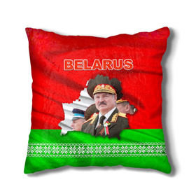Подушка 3D с принтом Belarus 18 в Санкт-Петербурге, наволочка – 100% полиэстер, наполнитель – холлофайбер (легкий наполнитель, не вызывает аллергию). | состоит из подушки и наволочки. Наволочка на молнии, легко снимается для стирки | belarus | беларусь | лукашенко | президент