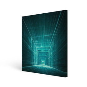 Холст квадратный с принтом Цифровой тоннель в Санкт-Петербурге, 100% ПВХ |  | глубины сознания | интернет | коридор | матрица | оптическая иллюзия | секрет | сеть | тайна | тоннель