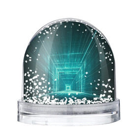 Снежный шар с принтом Цифровой тоннель в Санкт-Петербурге, Пластик | Изображение внутри шара печатается на глянцевой фотобумаге с двух сторон | глубины сознания | интернет | коридор | матрица | оптическая иллюзия | секрет | сеть | тайна | тоннель