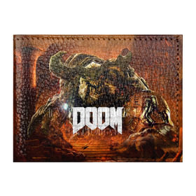Обложка для студенческого билета с принтом Doom 4 Hell Cyberdemon в Санкт-Петербурге, натуральная кожа | Размер: 11*8 см; Печать на всей внешней стороне | Тематика изображения на принте: cyberdemon | demon | doom | hell | дум