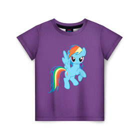 Детская футболка 3D с принтом Me little pony 5 в Санкт-Петербурге, 100% гипоаллергенный полиэфир | прямой крой, круглый вырез горловины, длина до линии бедер, чуть спущенное плечо, ткань немного тянется | my little pony