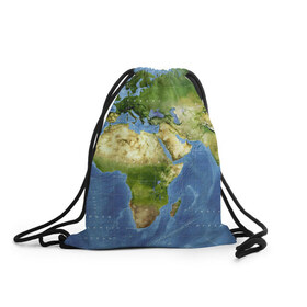 Рюкзак-мешок 3D с принтом Карта в Санкт-Петербурге, 100% полиэстер | плотность ткани — 200 г/м2, размер — 35 х 45 см; лямки — толстые шнурки, застежка на шнуровке, без карманов и подкладки | map | world | карта | мир