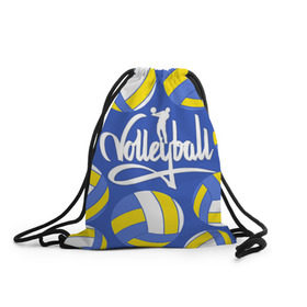 Рюкзак-мешок 3D с принтом Волейбол 6 в Санкт-Петербурге, 100% полиэстер | плотность ткани — 200 г/м2, размер — 35 х 45 см; лямки — толстые шнурки, застежка на шнуровке, без карманов и подкладки | volleyball | волейбол