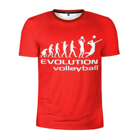 Мужская футболка 3D спортивная с принтом Волейбол 23 в Санкт-Петербурге, 100% полиэстер с улучшенными характеристиками | приталенный силуэт, круглая горловина, широкие плечи, сужается к линии бедра | evolution | volleyball | волейбол