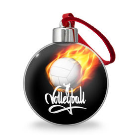 Ёлочный шар с принтом Волейбол 28 в Санкт-Петербурге, Пластик | Диаметр: 77 мм | volleyball | волейбол