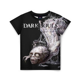 Детская футболка 3D с принтом Dark Souls 31 в Санкт-Петербурге, 100% гипоаллергенный полиэфир | прямой крой, круглый вырез горловины, длина до линии бедер, чуть спущенное плечо, ткань немного тянется | dark souls | praise the sun | you died | дарк соулс