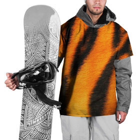 Накидка на куртку 3D с принтом Шкура тигра в Санкт-Петербурге, 100% полиэстер |  | Тематика изображения на принте: кошка | полосатая | текстуры | тигр
