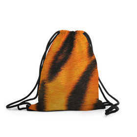 Рюкзак-мешок 3D с принтом Шкура тигра в Санкт-Петербурге, 100% полиэстер | плотность ткани — 200 г/м2, размер — 35 х 45 см; лямки — толстые шнурки, застежка на шнуровке, без карманов и подкладки | кошка | полосатая | текстуры | тигр