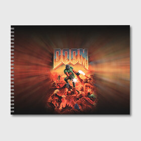 Альбом для рисования с принтом Doom 1993 в Санкт-Петербурге, 100% бумага
 | матовая бумага, плотность 200 мг. | Тематика изображения на принте: 