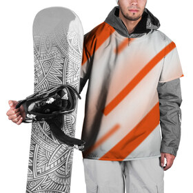 Накидка на куртку 3D с принтом Бело-оранжевый в Санкт-Петербурге, 100% полиэстер |  | вектор1