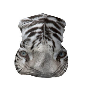 Бандана-труба 3D с принтом Бенгальский тигр в Санкт-Петербурге, 100% полиэстер, ткань с особыми свойствами — Activecool | плотность 150‒180 г/м2; хорошо тянется, но сохраняет форму | tiger | белый | дикая кошка | тигр | хищник