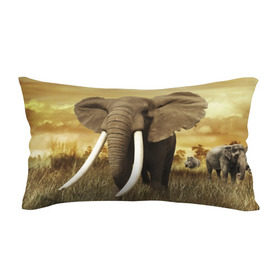 Подушка 3D антистресс с принтом Могучий слон в Санкт-Петербурге, наволочка — 100% полиэстер, наполнитель — вспененный полистирол | состоит из подушки и наволочки на молнии | Тематика изображения на принте: elephant | африка | бивни | джунгли | мамонт | савана | сафари | слон | хобот
