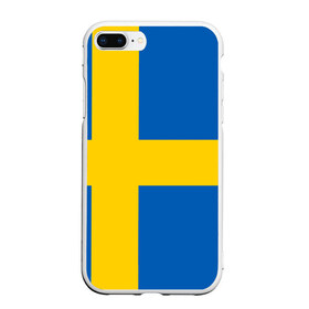Чехол для iPhone 7Plus/8 Plus матовый с принтом Швеция в Санкт-Петербурге, Силикон | Область печати: задняя сторона чехла, без боковых панелей | сборная | футбол