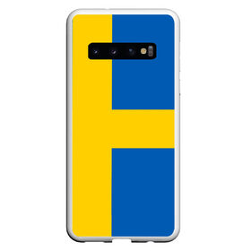 Чехол для Samsung Galaxy S10 с принтом Швеция в Санкт-Петербурге, Силикон | Область печати: задняя сторона чехла, без боковых панелей | Тематика изображения на принте: сборная | футбол