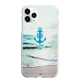 Чехол для iPhone 11 Pro матовый с принтом I love sea в Санкт-Петербурге, Силикон |  | sea | вода | волны | лето | море | океан | солнце | якорь