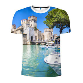 Мужская футболка 3D спортивная с принтом Италия в Санкт-Петербурге, 100% полиэстер с улучшенными характеристиками | приталенный силуэт, круглая горловина, широкие плечи, сужается к линии бедра | europe | italy | вода | европа | ес | италия | каникулы | катера | отдых | отпуск | пляж | солнце | туризм