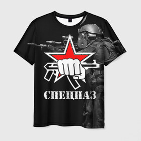 Мужская футболка 3D с принтом Спецназ 16 в Санкт-Петербурге, 100% полиэфир | прямой крой, круглый вырез горловины, длина до линии бедер | россия | спецназ
