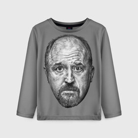 Детский лонгслив 3D с принтом Louis CK в Санкт-Петербурге, 100% полиэстер | длинные рукава, круглый вырез горловины, полуприлегающий силуэт
 | louis ck | stand up | луи си кей | стенд ап | стоя