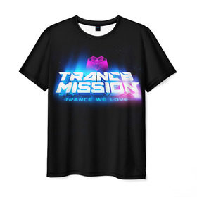 Мужская футболка 3D с принтом Trancemission 2 в Санкт-Петербурге, 100% полиэфир | прямой крой, круглый вырез горловины, длина до линии бедер | trancemission |   |  trance mission | транс миссия | трансмиссия