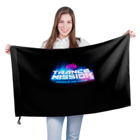 Флаг 3D с принтом Trancemission 2 в Санкт-Петербурге, 100% полиэстер | плотность ткани — 95 г/м2, размер — 67 х 109 см. Принт наносится с одной стороны | trancemission |   |  trance mission | транс миссия | трансмиссия