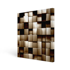Холст квадратный с принтом Кубики в Санкт-Петербурге, 100% ПВХ |  | серый | текстура