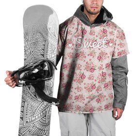 Накидка на куртку 3D с принтом Fashion sweet flower 2 в Санкт-Петербурге, 100% полиэстер |  | flower | strowberry | summer | trend | клубника | клубничка | лето | попробуй меня | популярное | съешь меня | тренд | хит | цветочки | цветы
