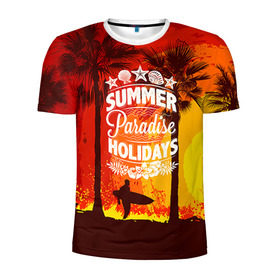 Мужская футболка 3D спортивная с принтом Summer Surf 2 в Санкт-Петербурге, 100% полиэстер с улучшенными характеристиками | приталенный силуэт, круглая горловина, широкие плечи, сужается к линии бедра | beach | party | summer | swag | trend | вечеринка | лето | популярное | сваг | свег | тренд | хит