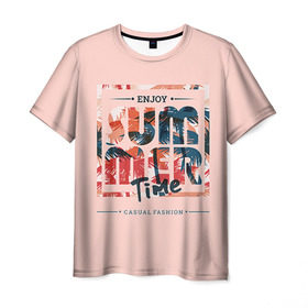 Мужская футболка 3D с принтом Summer time part 2 в Санкт-Петербурге, 100% полиэфир | прямой крой, круглый вырез горловины, длина до линии бедер | 