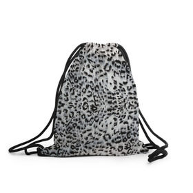 Рюкзак-мешок 3D с принтом White Jaguar в Санкт-Петербурге, 100% полиэстер | плотность ткани — 200 г/м2, размер — 35 х 45 см; лямки — толстые шнурки, застежка на шнуровке, без карманов и подкладки | барс | леопард | ягуар