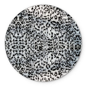 Коврик круглый с принтом White Jaguar в Санкт-Петербурге, резина и полиэстер | круглая форма, изображение наносится на всю лицевую часть | барс | леопард | ягуар