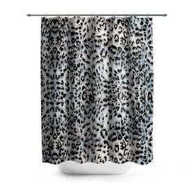 Штора 3D для ванной с принтом White Jaguar в Санкт-Петербурге, 100% полиэстер | плотность материала — 100 г/м2. Стандартный размер — 146 см х 180 см. По верхнему краю — пластиковые люверсы для креплений. В комплекте 10 пластиковых колец | барс | леопард | ягуар