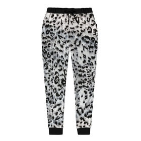 Женские брюки 3D с принтом White Jaguar в Санкт-Петербурге, полиэстер 100% | прямой крой, два кармана без застежек по бокам, с мягкой трикотажной резинкой на поясе и по низу штанин. В поясе для дополнительного комфорта — широкие завязки | барс | леопард | ягуар
