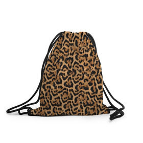Рюкзак-мешок 3D с принтом Jaguar в Санкт-Петербурге, 100% полиэстер | плотность ткани — 200 г/м2, размер — 35 х 45 см; лямки — толстые шнурки, застежка на шнуровке, без карманов и подкладки | Тематика изображения на принте: оцелот | пума | текстура | ягуар