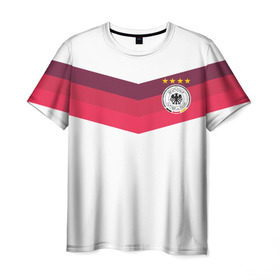 Мужская футболка 3D с принтом Сборная Германии по футболу в Санкт-Петербурге, 100% полиэфир | прямой крой, круглый вырез горловины, длина до линии бедер | germany