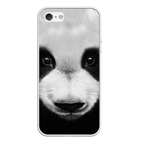Чехол для iPhone 5/5S матовый с принтом Морда панды в Санкт-Петербурге, Силикон | Область печати: задняя сторона чехла, без боковых панелей | 