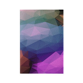 Обложка для паспорта матовая кожа с принтом Многогранник в Санкт-Петербурге, натуральная матовая кожа | размер 19,3 х 13,7 см; прозрачные пластиковые крепления | Тематика изображения на принте: полигоны | треугольники | цветные