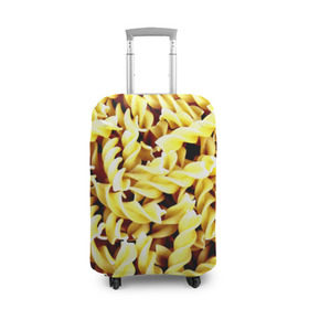 Чехол для чемодана 3D с принтом Макароны в Санкт-Петербурге, 86% полиэфир, 14% спандекс | двустороннее нанесение принта, прорези для ручек и колес | еда | макароны | паста | хлебные