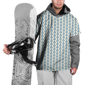 Накидка на куртку 3D с принтом Якоря в Санкт-Петербурге, 100% полиэстер |  | вмф | вода | военно морской флот | волны | жизнь | корабли | море | океан | трайблы | узоры | якорь