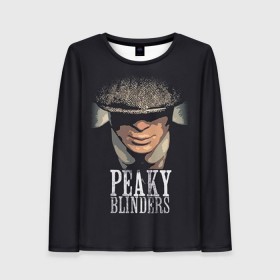 Женский лонгслив 3D с принтом Peaky Blinders 5 в Санкт-Петербурге, 100% полиэстер | длинные рукава, круглый вырез горловины, полуприлегающий силуэт | peaky blinders | козырьки | козырьки сериал | острые козырьки | томас шелби