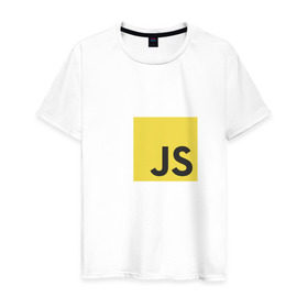 Мужская футболка хлопок с принтом JS return true, в Санкт-Петербурге, 100% хлопок | прямой крой, круглый вырез горловины, длина до линии бедер, слегка спущенное плечо. | Тематика изображения на принте: javascript | js | программист