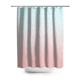 Штора 3D для ванной с принтом Pink Blue Gradient в Санкт-Петербурге, 100% полиэстер | плотность материала — 100 г/м2. Стандартный размер — 146 см х 180 см. По верхнему краю — пластиковые люверсы для креплений. В комплекте 10 пластиковых колец | blu | gradient | pink | голубое | градиент | розовое